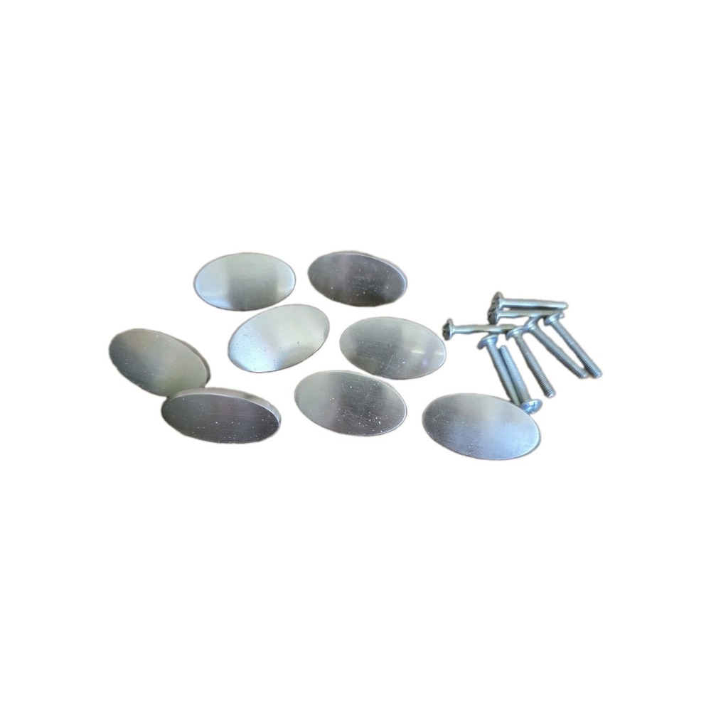 Satin Nickel Oval Cabinet Pulls Silver 1.5" x .75" Lot of 8